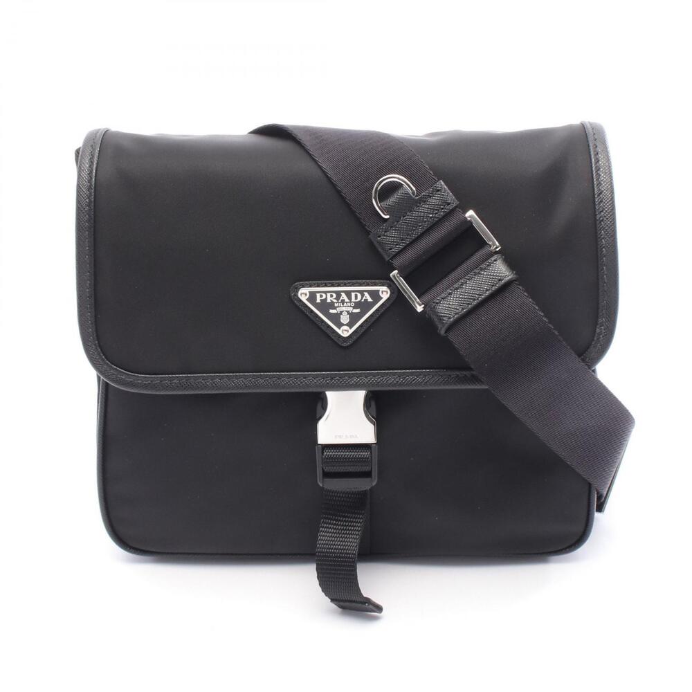 Prada Crossbody Bag Shoulder Saffiano Leather Black New
